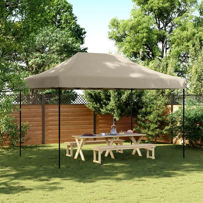 Vidaxl Fällbart Pop-Up Partytält, Taupe, 410X279X315 Cm
