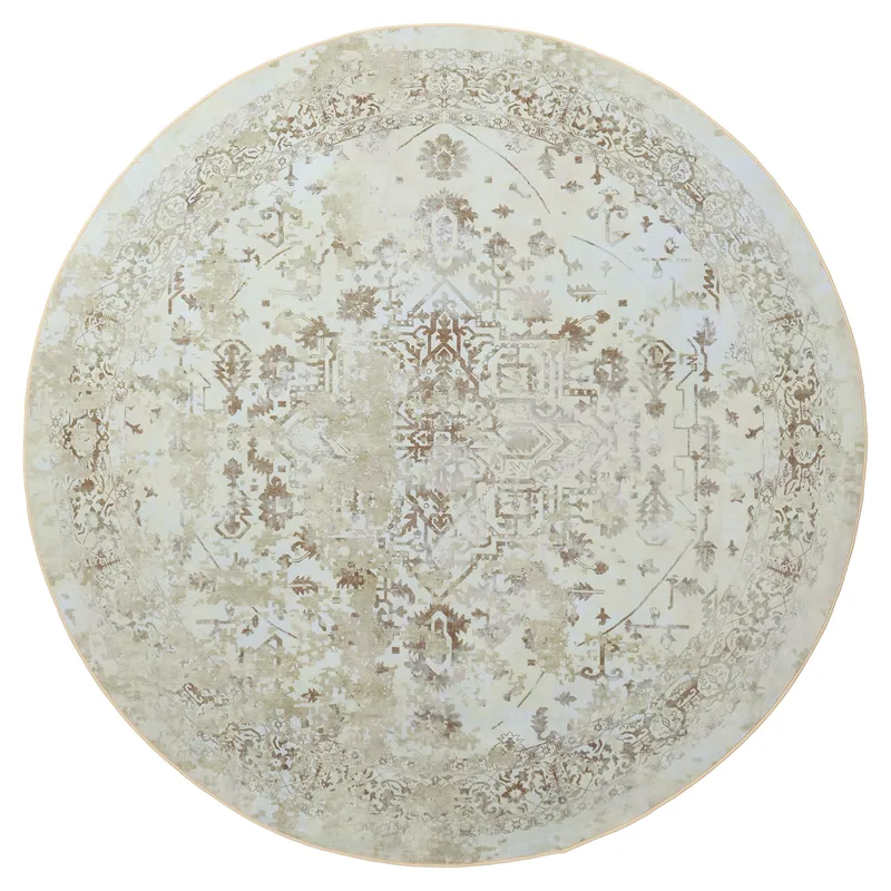 Rund matta - Mateur (beige) (Storlek: Ø 240 cm)