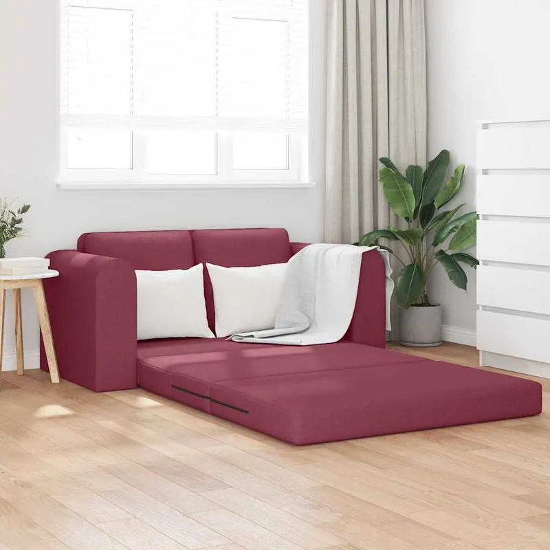 vidaXL Soffsäng Vinröd 148 x 71 x 83 cm tyg
