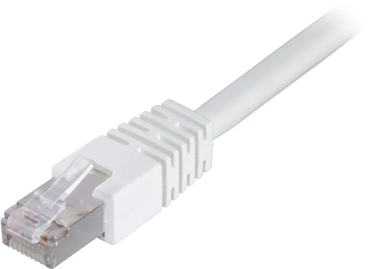 DELTACO F/UTP Cat6 patchkabel, LSZH, 50m, vit