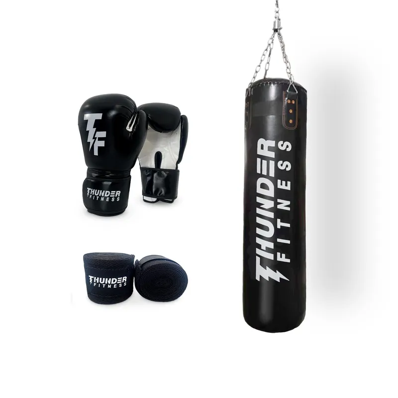 Boxningssäck 25 kg & Boxhandskar & Boxlindor Set (#0786)