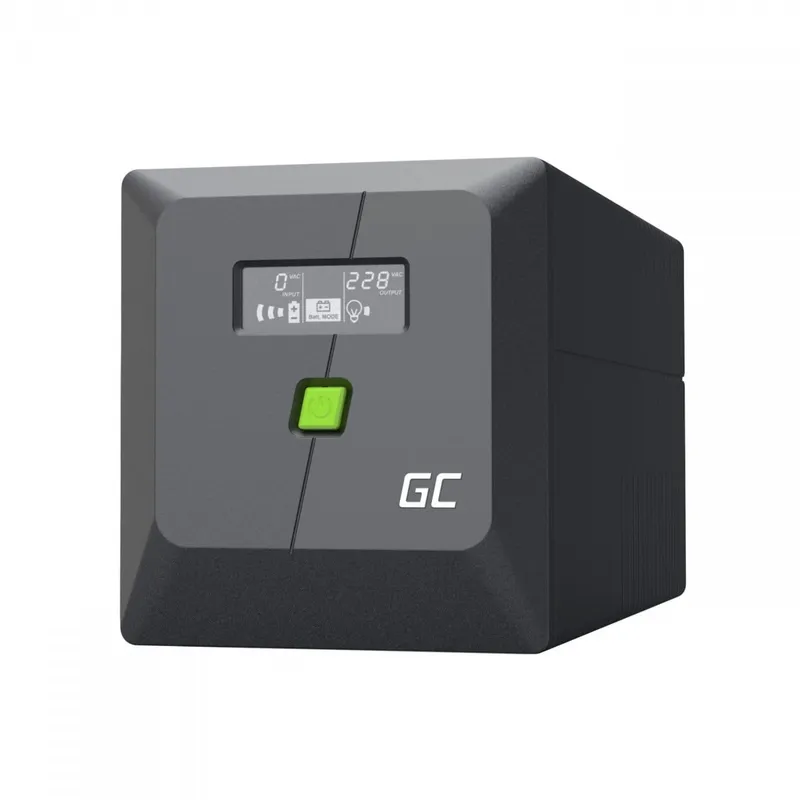 Green Cell PowerProof UPSLP480 - 750VA/480W | Line-Interactive | Pure Sine Wave | 12V 1x9Ah