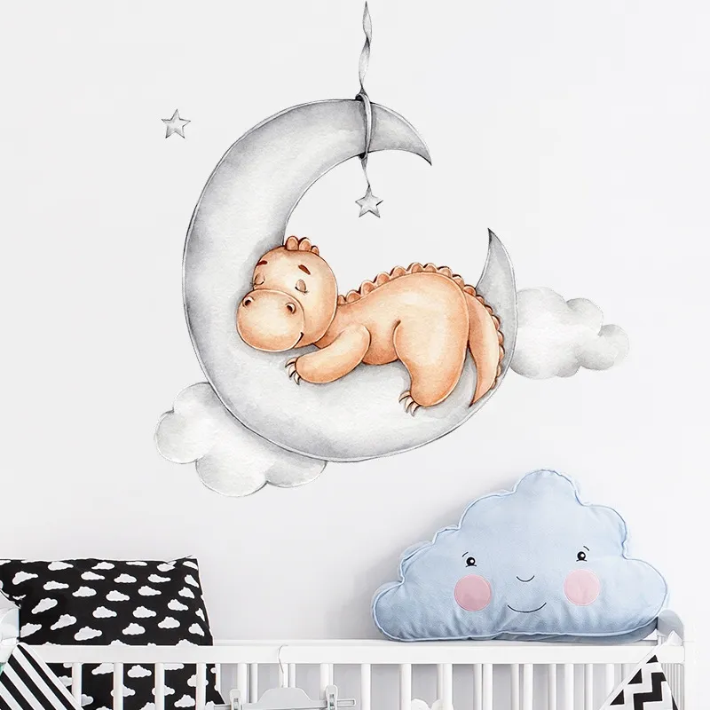 Väggdekor - Baby dinosaurie på månen