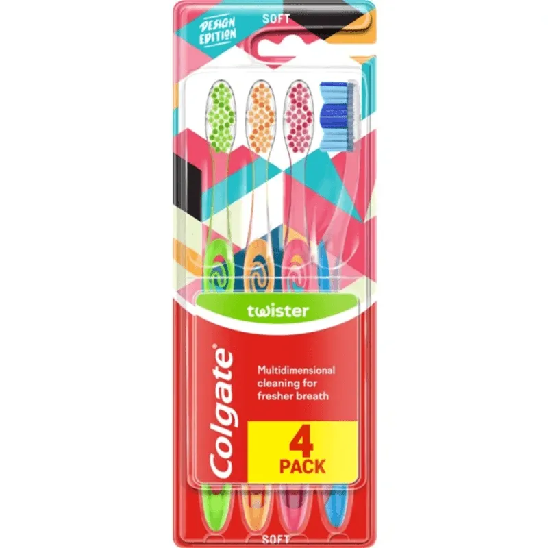 Colgate Toothbrush Twister Soft 4-pack