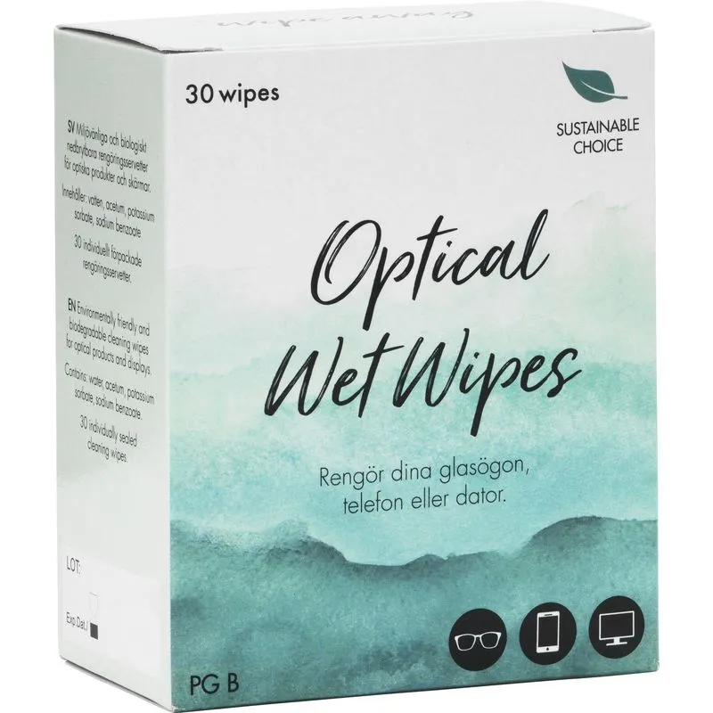 Haga Eyewear Optical Wetwipes 30-pack