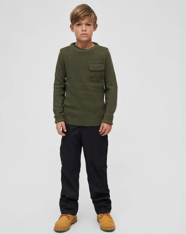Brandit Kids BW Pullover Jumper Oliv (#8159)