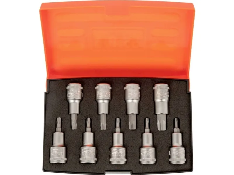 BAHCO 1/2 socket set torx bits 9pcs t20-t60