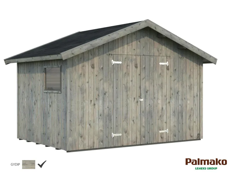 Palmako Nils Förråd 8,4 m²/inv. 8,2 m², grå impregnerad
