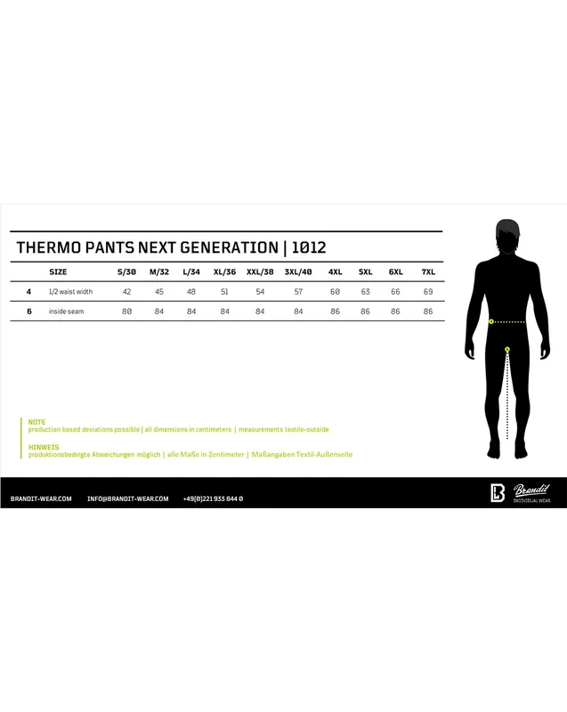 Brandit Next Generation Thermal-byxor Oliv (#7119)