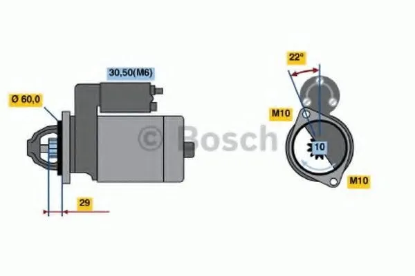 Startmotor BOSCH 0 986 021 320