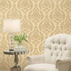 Galerie Wallcoverings Mansion II G67608 Tapet Silk Damask Beige