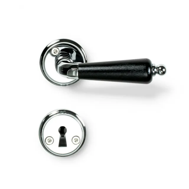 DÖRRHANDTAG BALDER KROM/SVART INKL NS | Beijerbygg Byggmaterial
