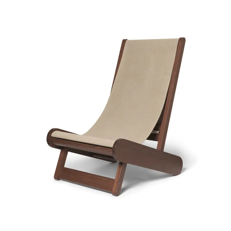 Ferm Living, Hemi Lounge Stol – Dark Stained/Natural