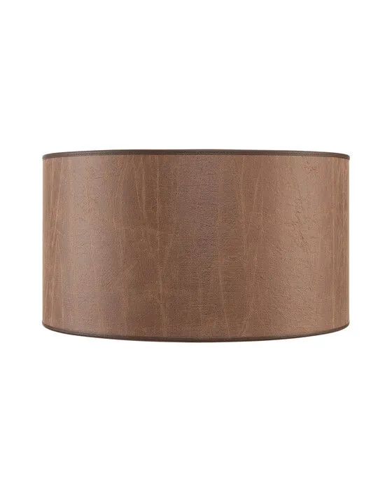 Cylinder lampskärm leather brown