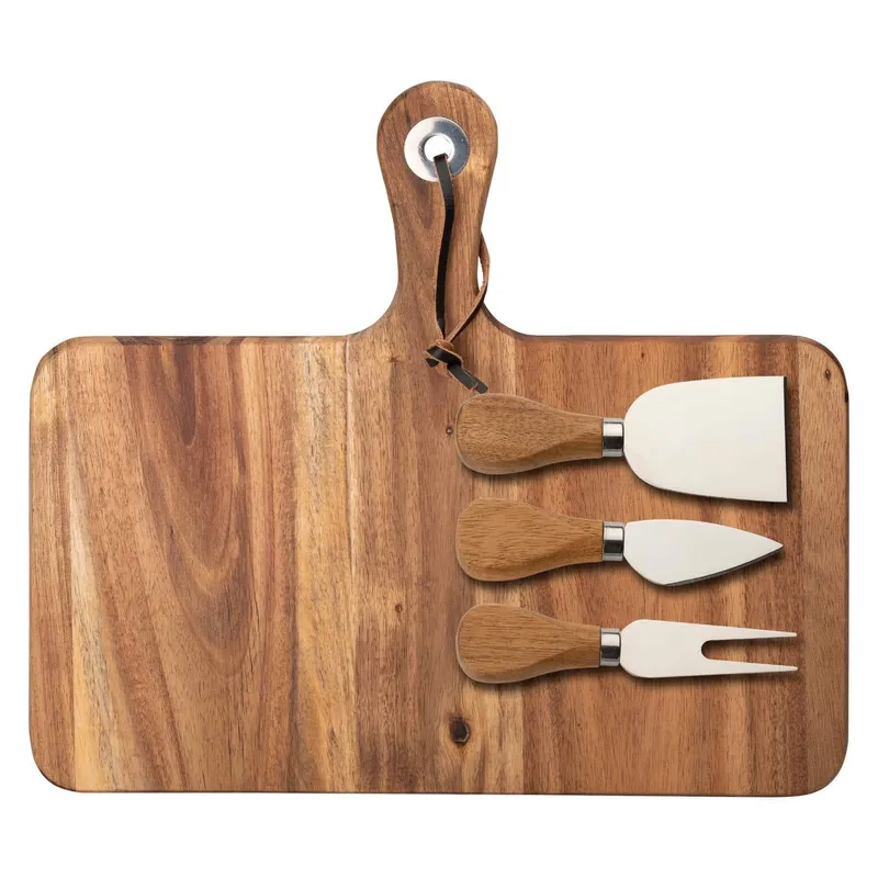Dorre Oline Ostbricka handtag Akaciaträd 3 ostverktyg längd 29 cm