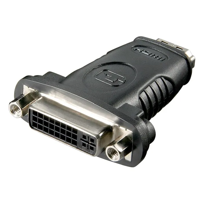 Goobay HDMI™/DVI-I-adapter, förnicklad HDMI™-uttag (typ A) > DVI-I-uttaget Dual Link (24 + 5 stift)