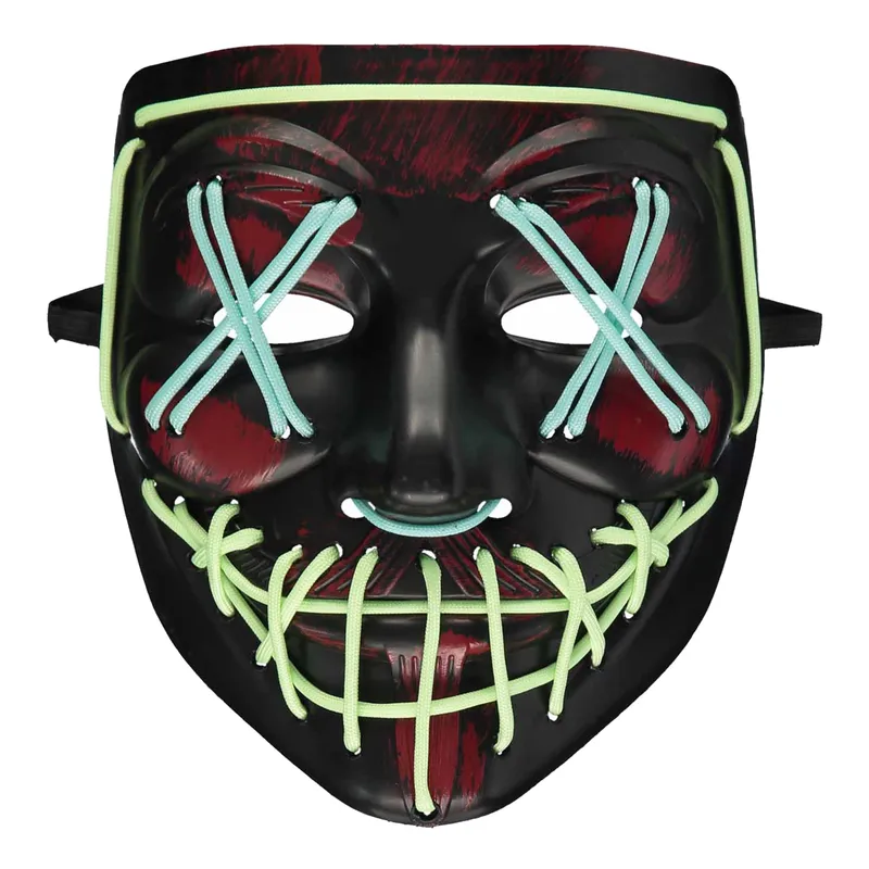 Blood Splatter Svart/Grön Mask – One size