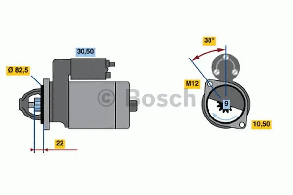 Startmotor BOSCH 0 986 016 890
