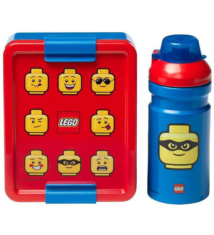 LEGO® Storage Matlåda/Vattenflaska - Iconic - Blå/Röd
