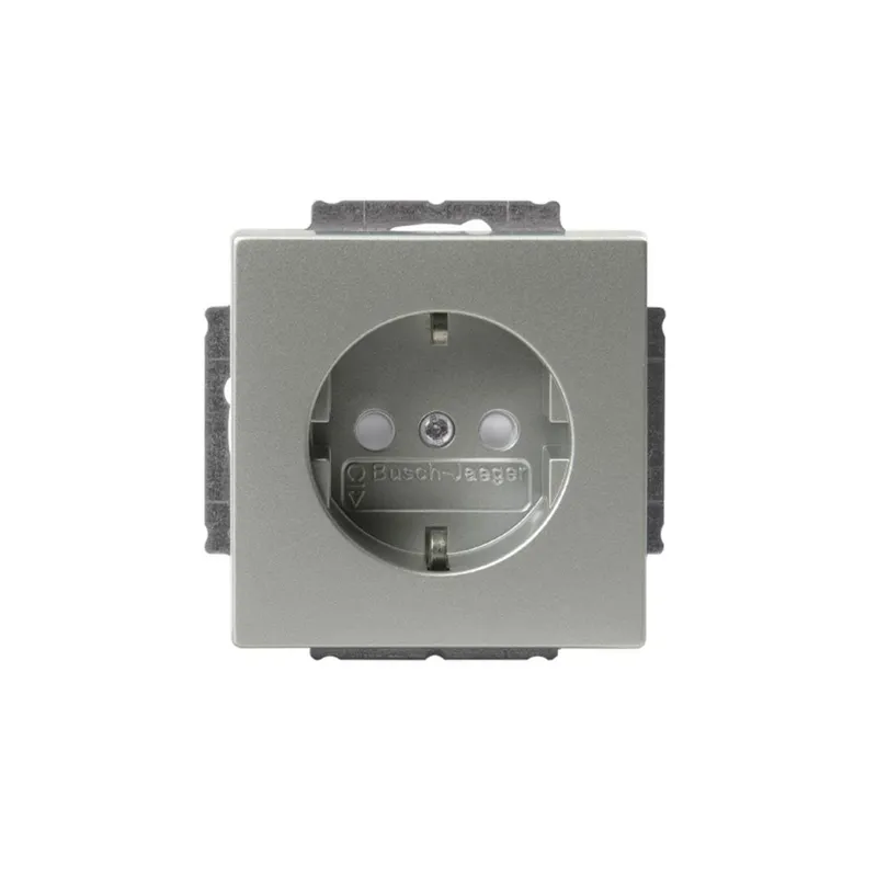 ABB 20 EUC-83 Vägguttagsinsats 1-vägs Aluminium