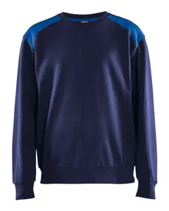 SWEATSHIRT 3580 1158 MARINBLÅ/KORNBLÅ M | Beijerbygg Byggmaterial