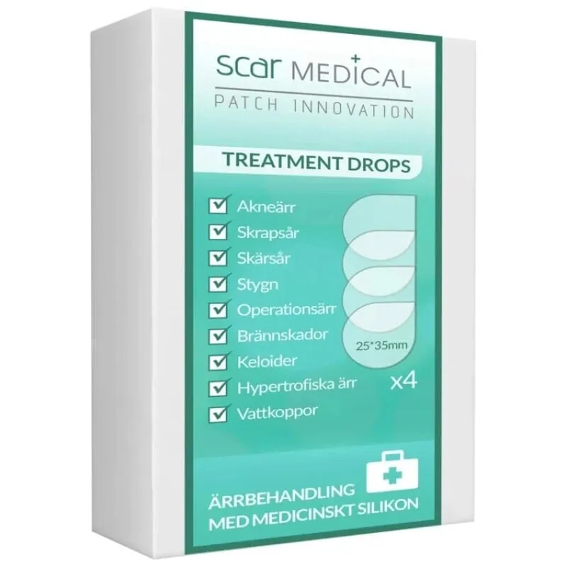 Swedish Solution Ärrplåster ScarMedical Droppar 4 st