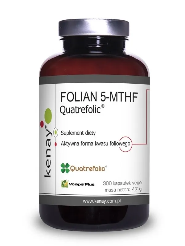 Kenay – KENAY FOLATE 5-MTHF Aktiv Folsyra Quatrefolic, 300 kapslar