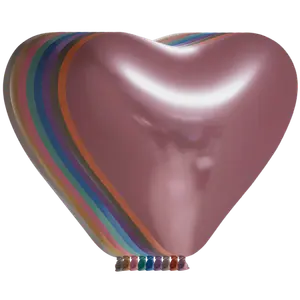 Ballonger Chrome Hjärtan Flerfärgade 6-pack