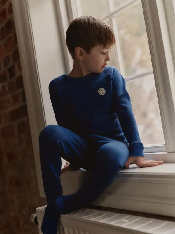 Viking Soft Merino Underställströja Merinomix, Blå, 86