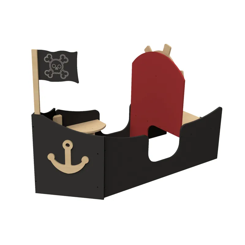 Micki lekmöbel piratbåt