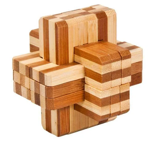 Knep & Knåp, Bambu-3D-pussel – Block-kors nr 2 – Svårighetsgrad 5