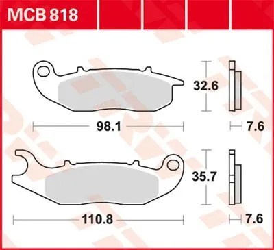 Bromsbelägg TRW MCB818