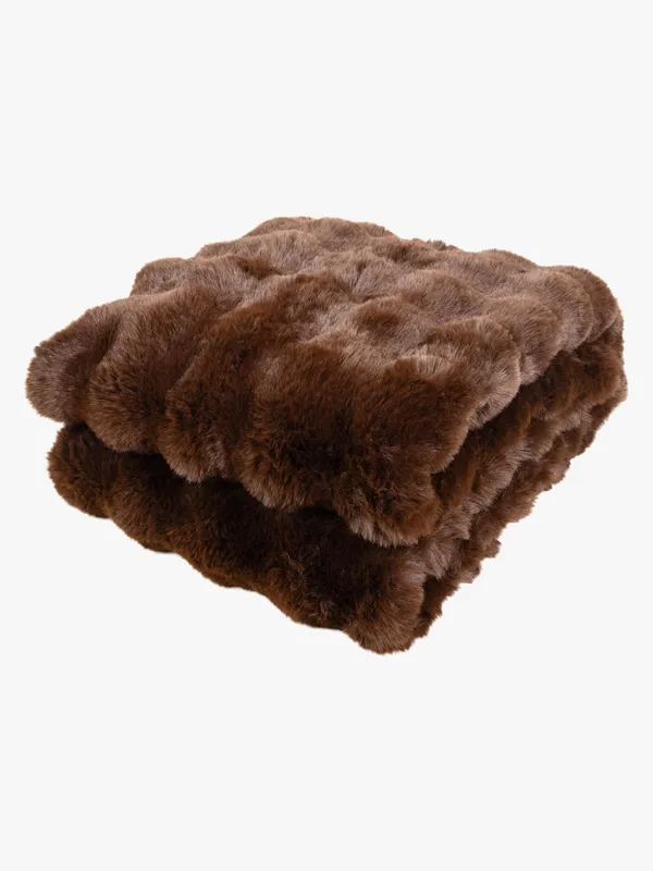 KMCarpets Bubble Pläd 150×220, Brun