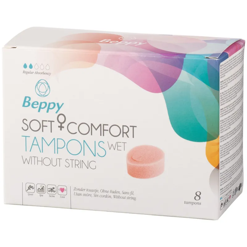 Beppy Soft + Comfort Tampons Wet 8 pcs - Ljusrosa
