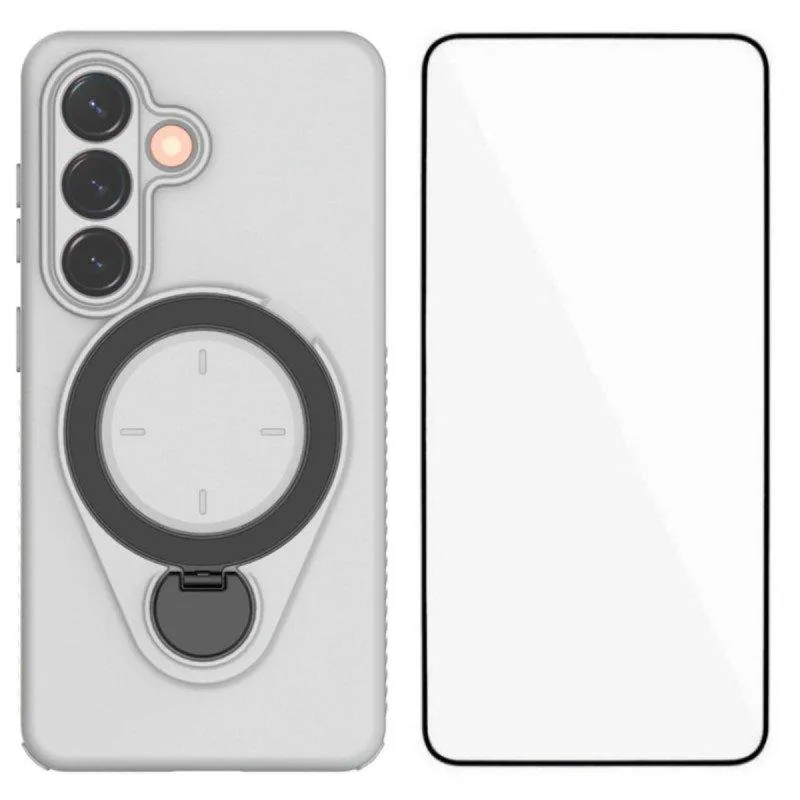 WANLONFENG Mobilskal för Samsung Galaxy S26 Plus Kickstand PC + TPU – Grå (#3263)