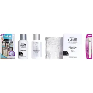 Depend Gel Manicure Complete Starter System Builder Kit, Remover Method, High Shine 35ml, Removal Wraps