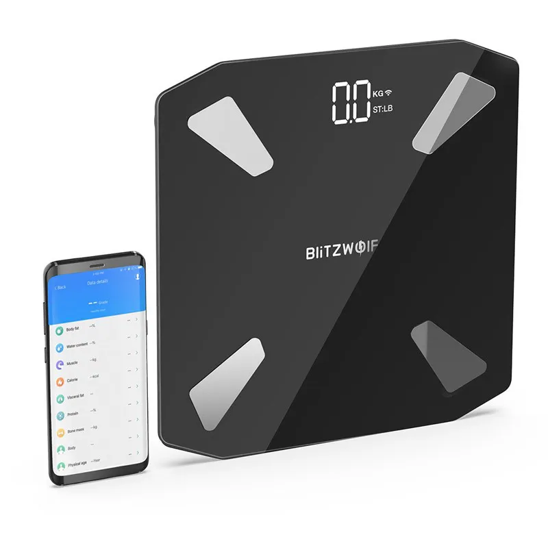 BW-SC3 Smart Kroppsvåg med WiFi – Svart