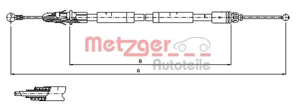 Handbromsvajer METZGER 11.6805