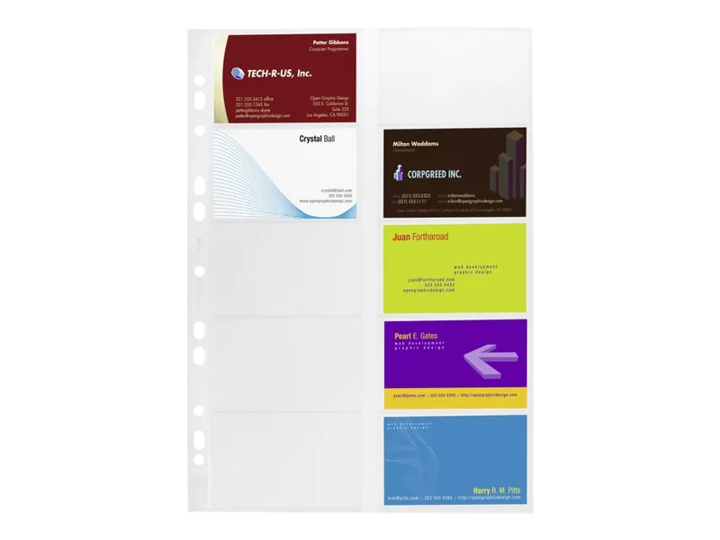DURABLE VISIFIX - Visitkortsida - för 54 x 90 mm - kapacitet: 20 kort - transparent (paket om 10) - för P/N: 2384-11, 2388-07, 2388-21, 2388-58, 2409-01