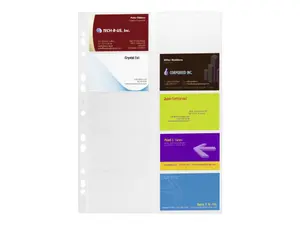 DURABLE VISIFIX - Visitkortsida - för 54 x 90 mm - kapacitet: 20 kort - transparent (paket om 10) - för P/N: 2384-11, 2388-07, 2388-21, 2388-58, 2409-01