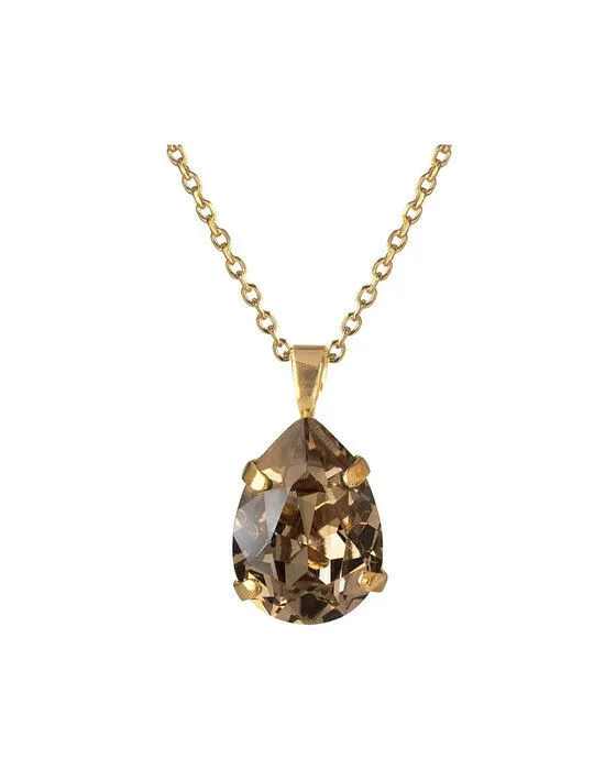 Mini Drop halsband greige