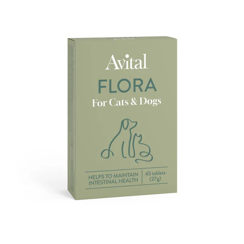 Avital Flora Kosttillskott för Hund & Katt 45 Tabletter
