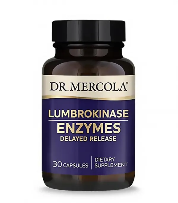 Dr. Mercola, Lumbrokina-enzym, 30 kapslar