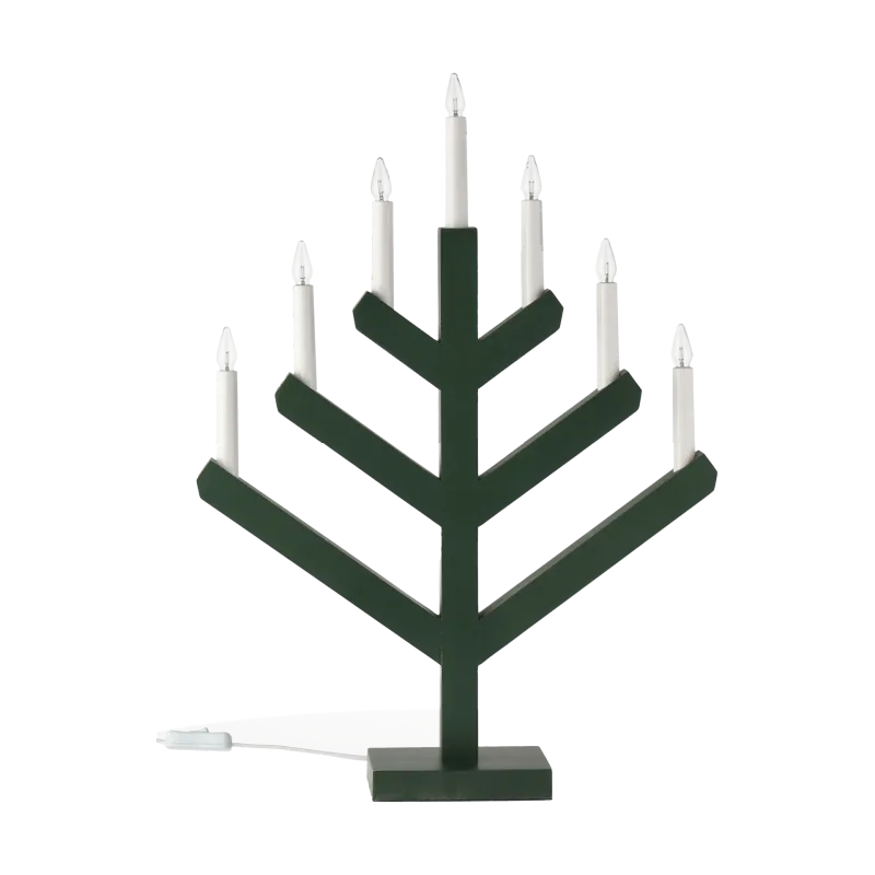 Scandi Living Pine adventsljusstake 62 cm Grön
