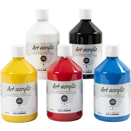 Akrylfärg Pigment 500ml 5st/fp