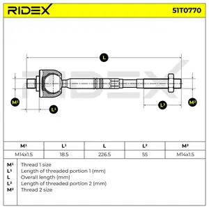 Inre styrled RIDEX 51T0770