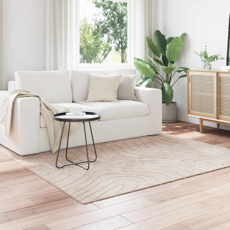 vidaXL Inomhus och utomhus matta PALMERAS Beige 200 x 200 cm Polyester