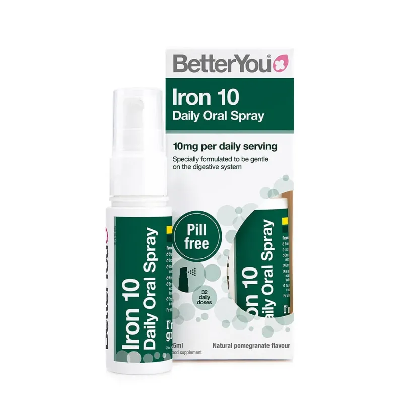 BetterYou - Järnspray Daglig, Granatäpple 10 mg - 25 ml