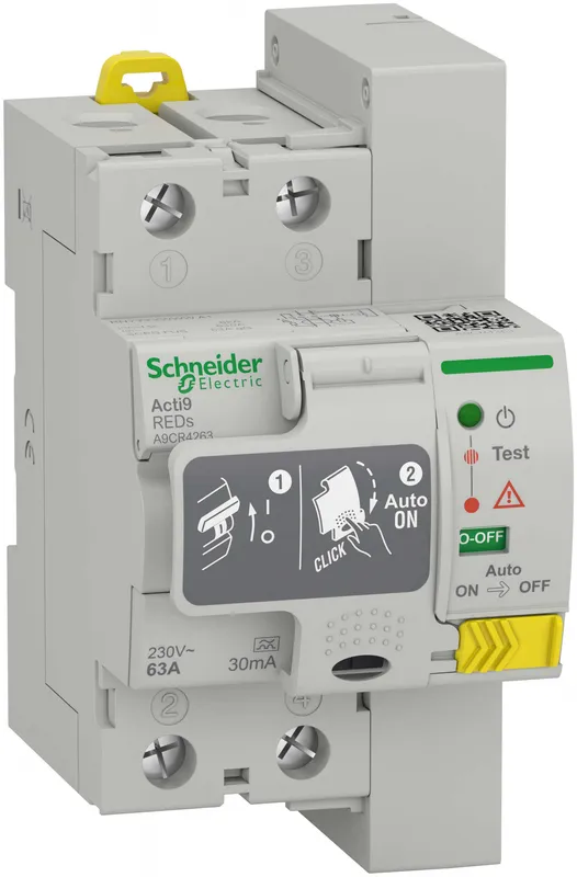 Schneider Electric Acti9 REDs Jordfelsbrytare A, 2-polig 63A, 30mA