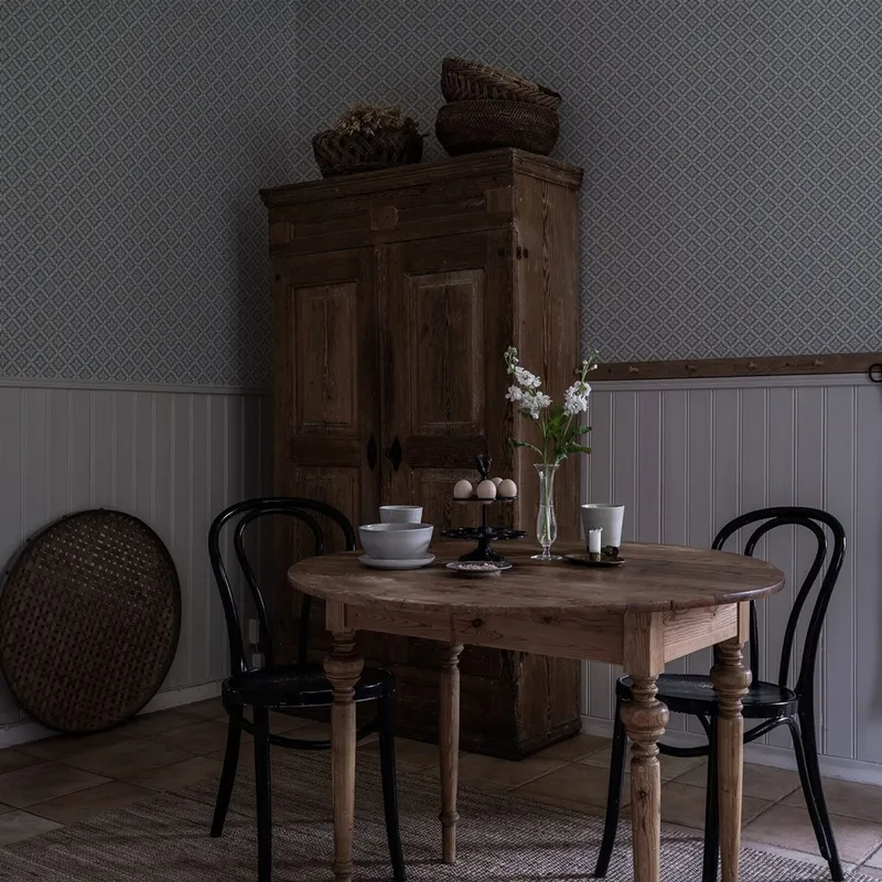 Duro Ingrid 516-04 Tapet Gammelsvenska Klassiker 1850-1950 Blå